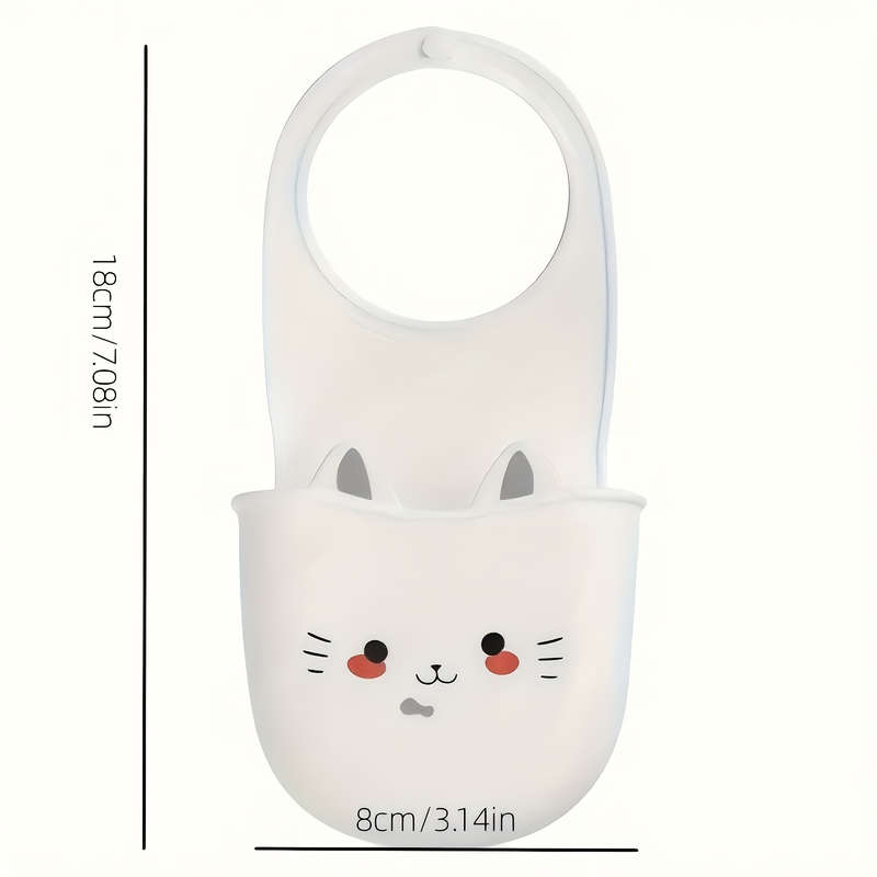 1pc Cute Cat Silicone Faucet Holder Sponge Storage Rack with Drainage Holes for Bathroom and K