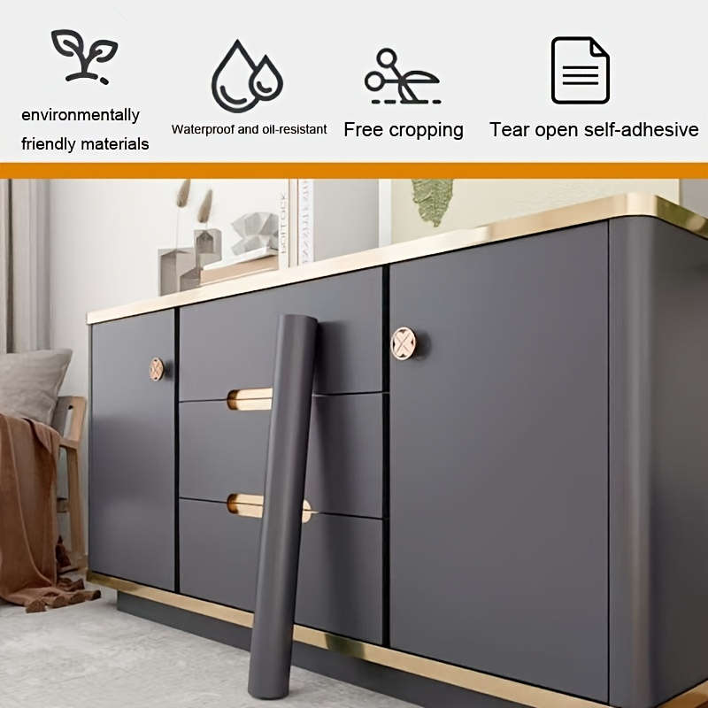 1PC Wall StickersMatte Texture Light Gray60CMX300CM  23.62X118.11IN
