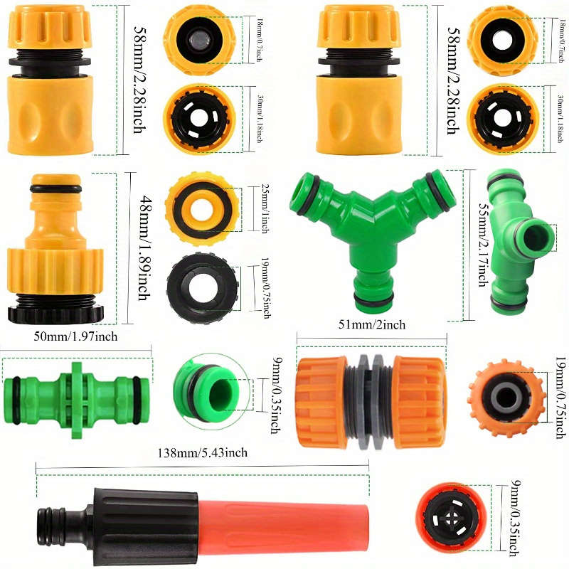 18Pcs Set Garden Hose Quick Connector Set