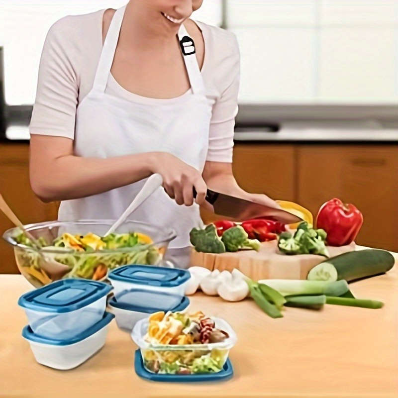 10pcs Reusable Food Storage Container Set with Leakproof Lids BPA-Free Plastic Meal Prep Boxe