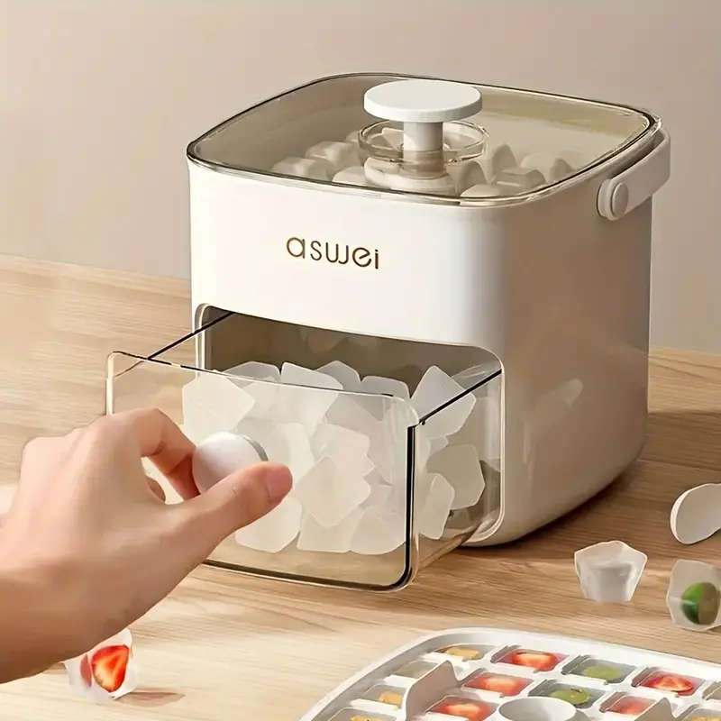 48-Cube Ice Cube Machine With Easy-Press Lid