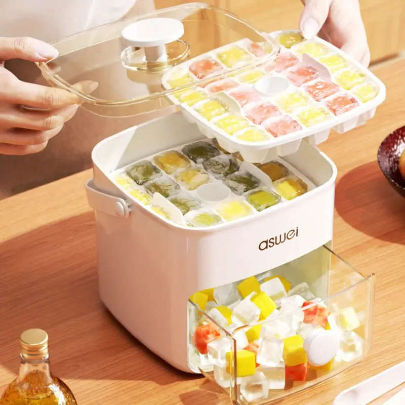 48-Cube Ice Cube Machine With Easy-Press Lid