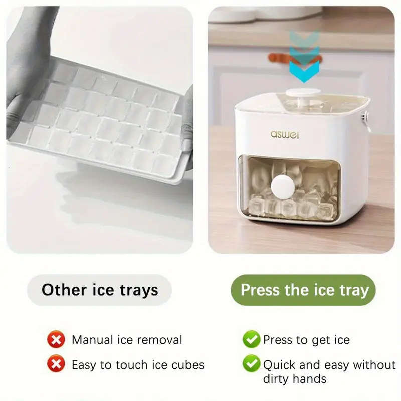 48-Cube Ice Cube Machine With Easy-Press Lid