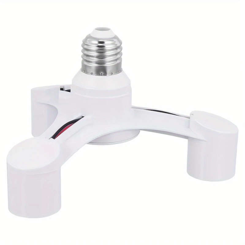 1pc 3in1 E27 Extended LED Lamp Bulbs Socket Splitter Adapter Holder for Photo Studiofor Home Dining