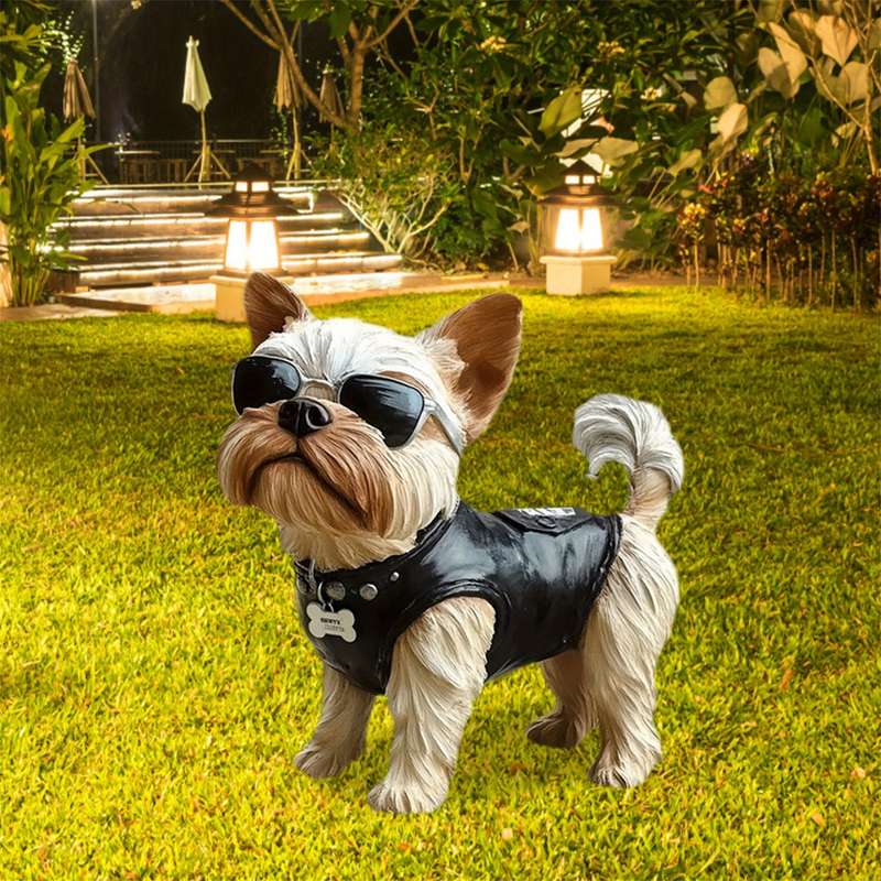 1pc 2D Flat Outdoor Dog Garden Sign Durable Plastic  Acrylic Design No Power Needed Ideal fo
