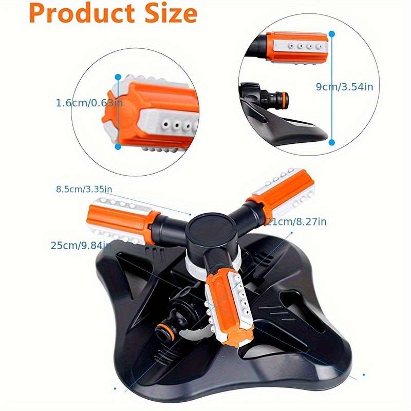 1Pc Lawnsprinkler Automatic Rotating Lawn Garden Sprinkler System