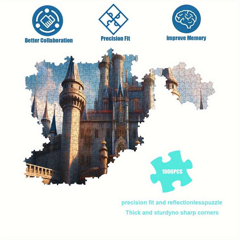 1000 Piece Paper Jigsaw Puzzle For Adults 70x50cm Medieval Fortress with Towering