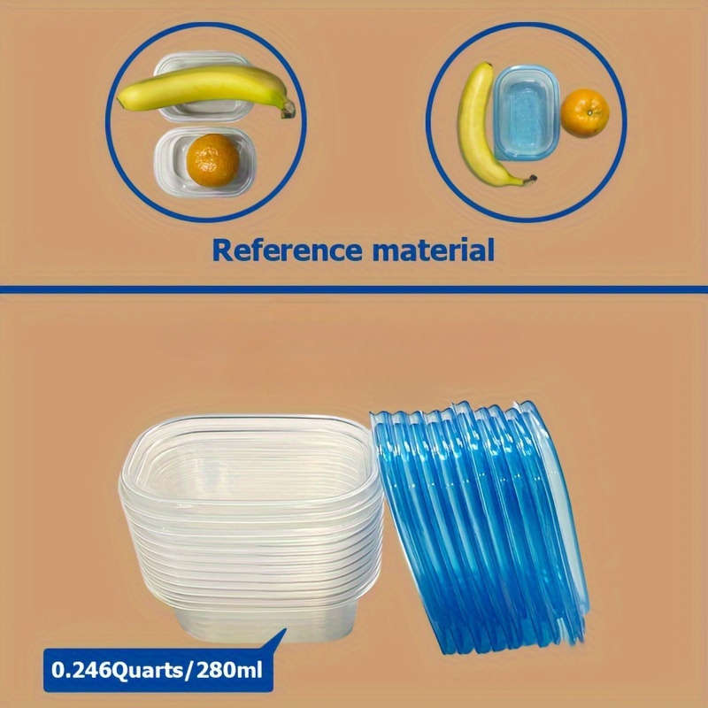 10pcs Reusable Food Storage Container Set with Leakproof Lids BPA-Free Plastic Meal Prep Boxe