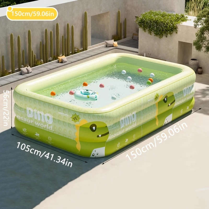 Dinosaur Themed Inflatable Outdoor Pool