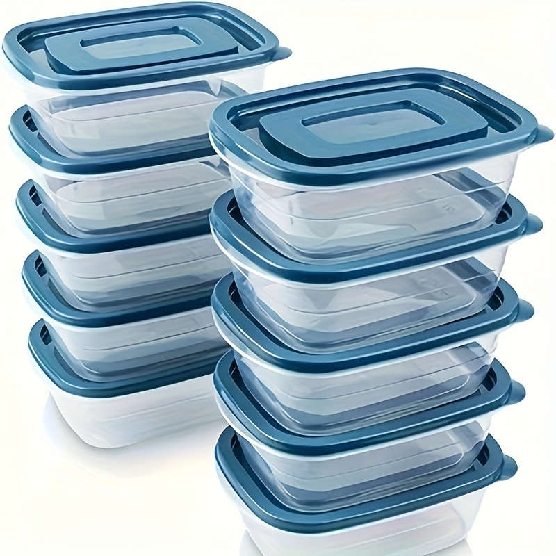 10pcs Reusable Food Storage Container Set with Leakproof Lids BPA-Free Plastic Meal Prep Boxe