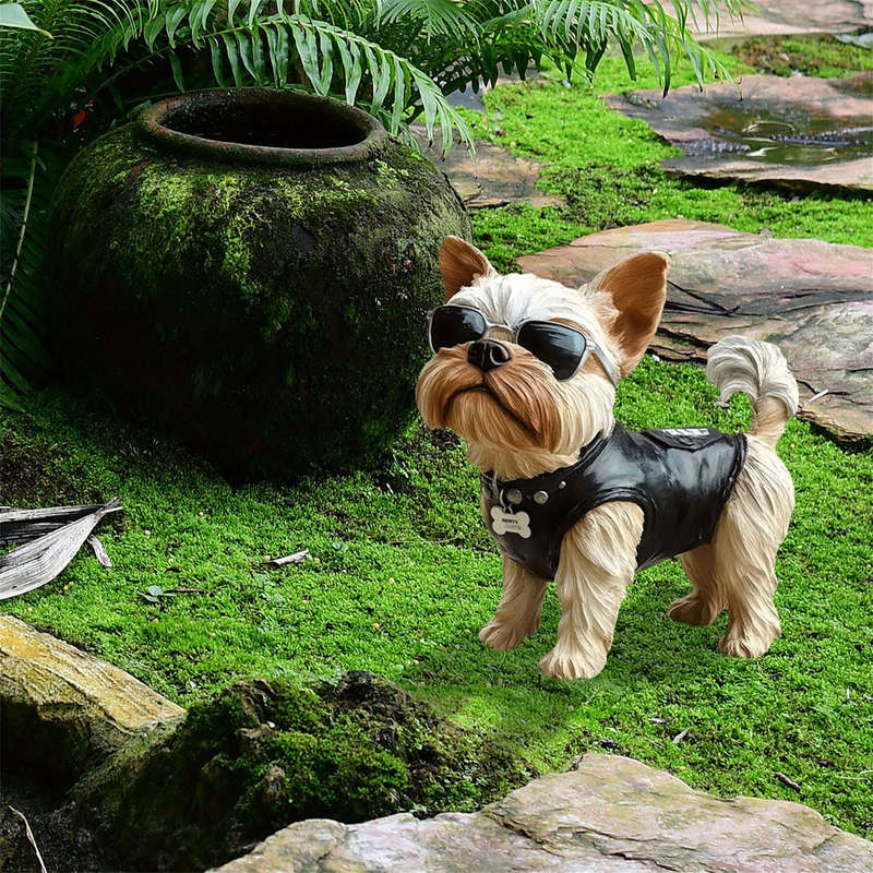 1pc 2D Flat Outdoor Dog Garden Sign Durable Plastic  Acrylic Design No Power Needed Ideal fo
