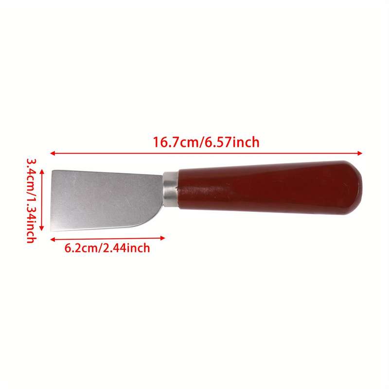 1pc Stainless Steel Faux Leather Cutting Knife Silvery