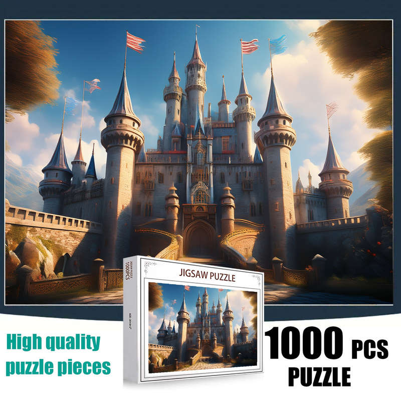 1000 Piece Paper Jigsaw Puzzle For Adults 70x50cm Medieval Fortress with Towering