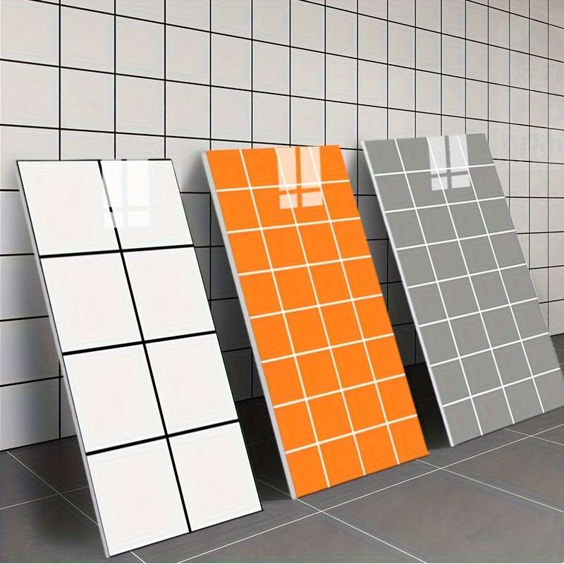 1PC Wall StickersGlossy Red 8 Grids30cmX60cm