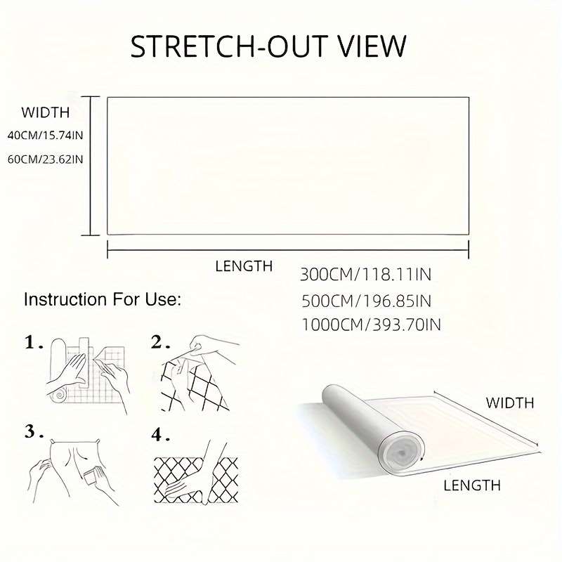 1PC Wall StickersMatte Texture Light Gray60CMX300CM  23.62X118.11IN