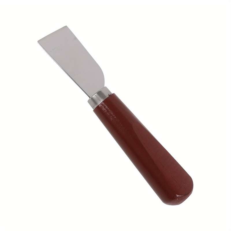 1pc Stainless Steel Faux Leather Cutting Knife Silvery