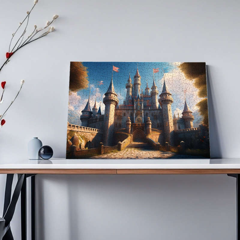 1000 Piece Paper Jigsaw Puzzle For Adults 70x50cm Medieval Fortress with Towering
