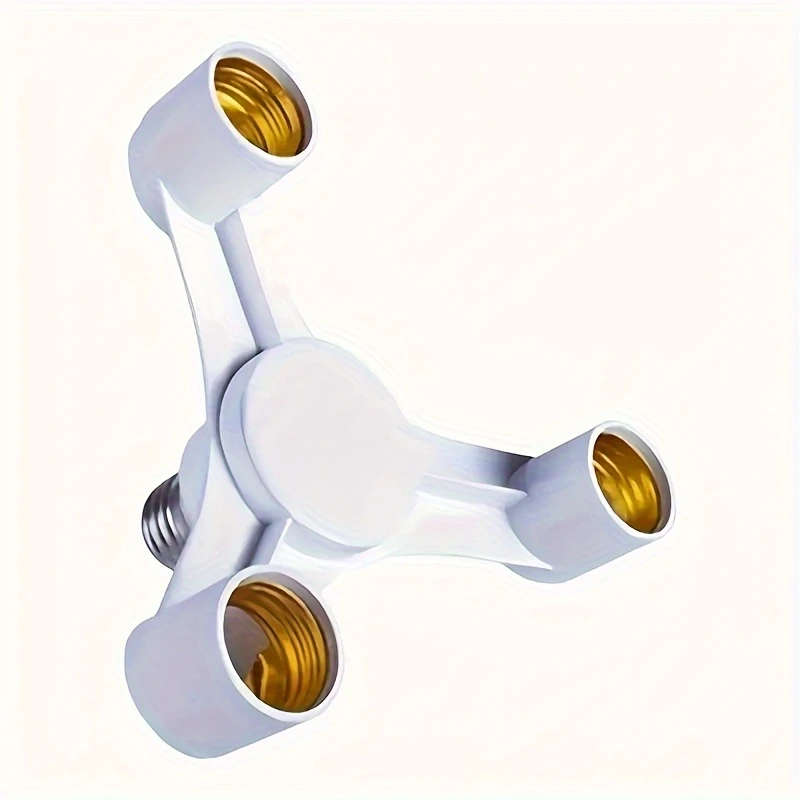 1pc 3in1 E27 Extended LED Lamp Bulbs Socket Splitter Adapter Holder for Photo Studiofor Home Dining