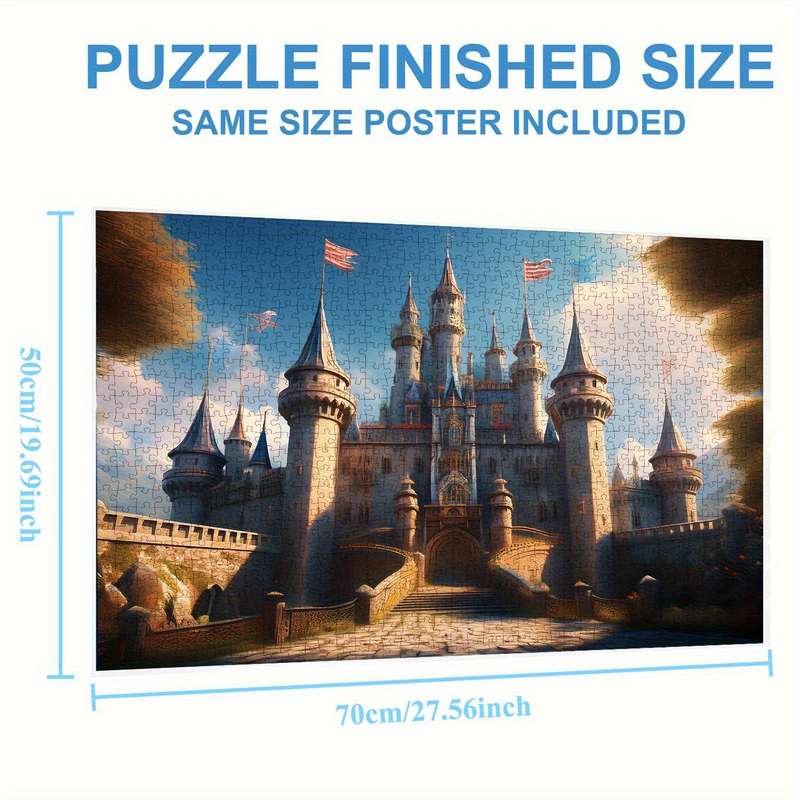 1000 Piece Paper Jigsaw Puzzle For Adults 70x50cm Medieval Fortress with Towering