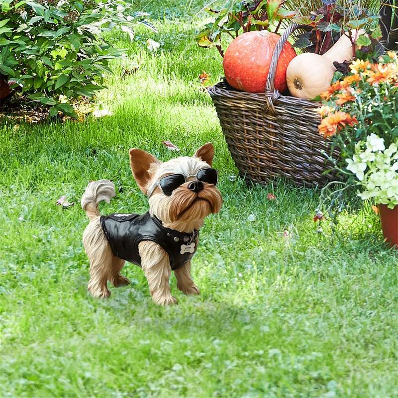 1pc 2D Flat Outdoor Dog Garden Sign Durable Plastic  Acrylic Design No Power Needed Ideal fo