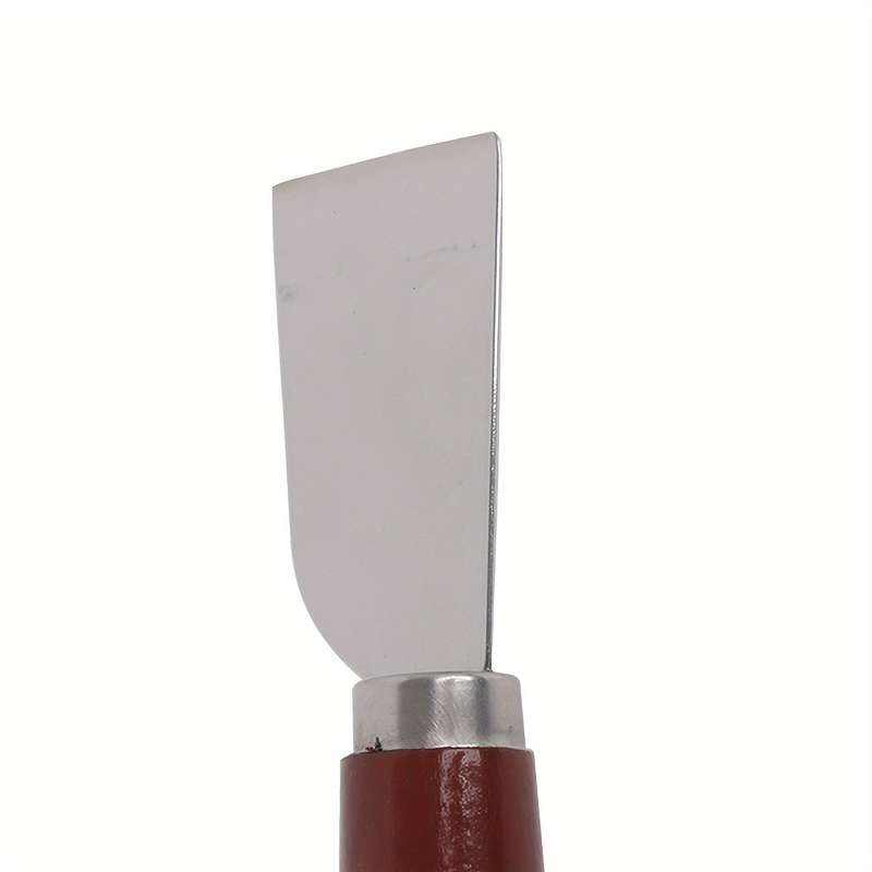 1pc Stainless Steel Faux Leather Cutting Knife Silvery
