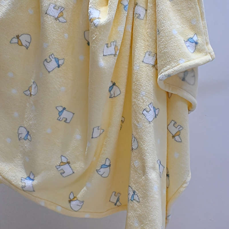 1ps Blanket Color Light Yellow Bear