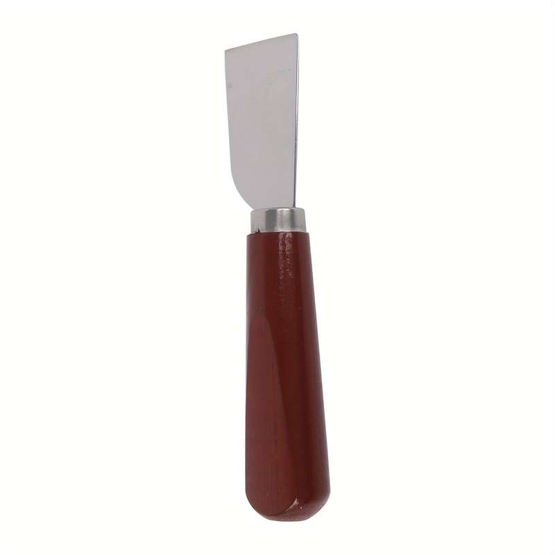 1pc Stainless Steel Faux Leather Cutting Knife Silvery