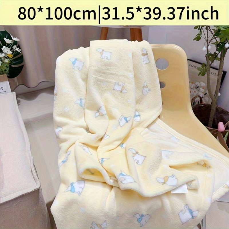 1ps Blanket Color Light Yellow Bear