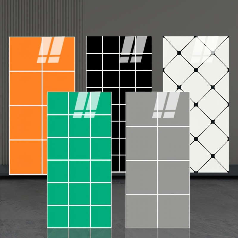 1PC Wall StickersGlossy Red 8 Grids30cmX60cm