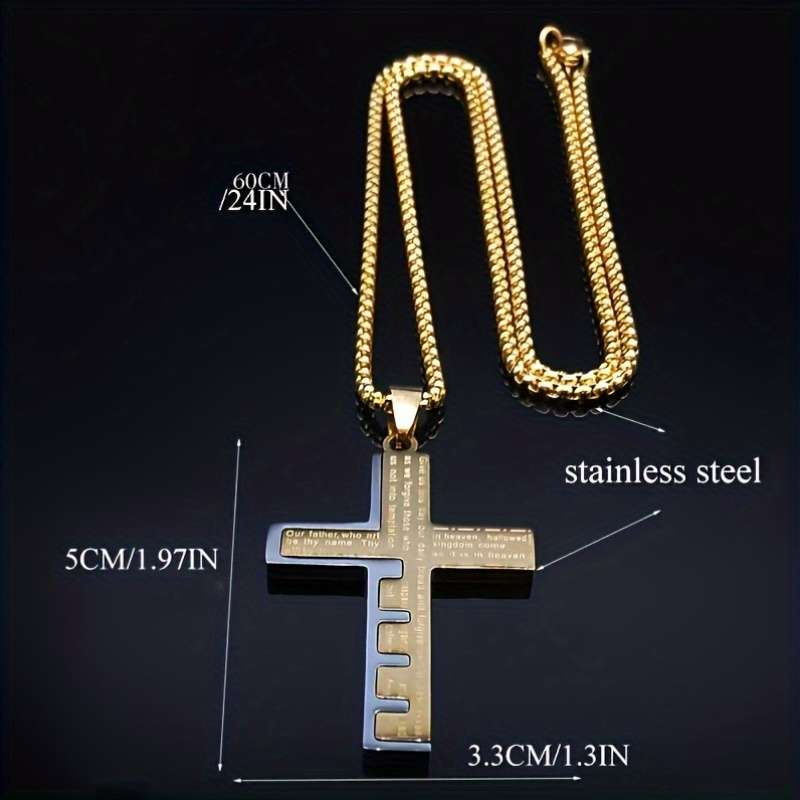 1 Piece Golden Jesus Theme Pendant