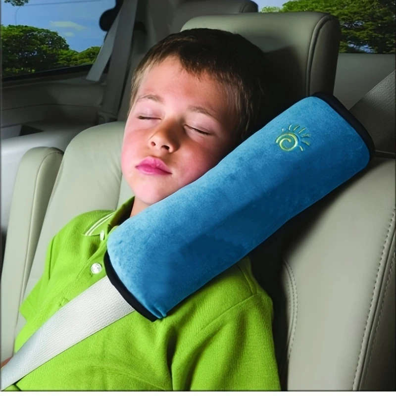 1pc Child Safety Seat Shoulder Protector Anti-Pressure Head Neck Pillow Soft Velvet Cushion Car Seat