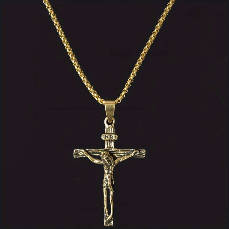1 Piece Antique Golden Jesus Theme Pendant