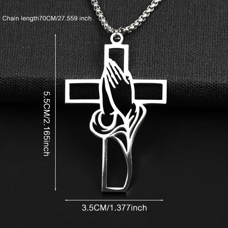 1 Piece Steel Color Jesus Theme Pendant