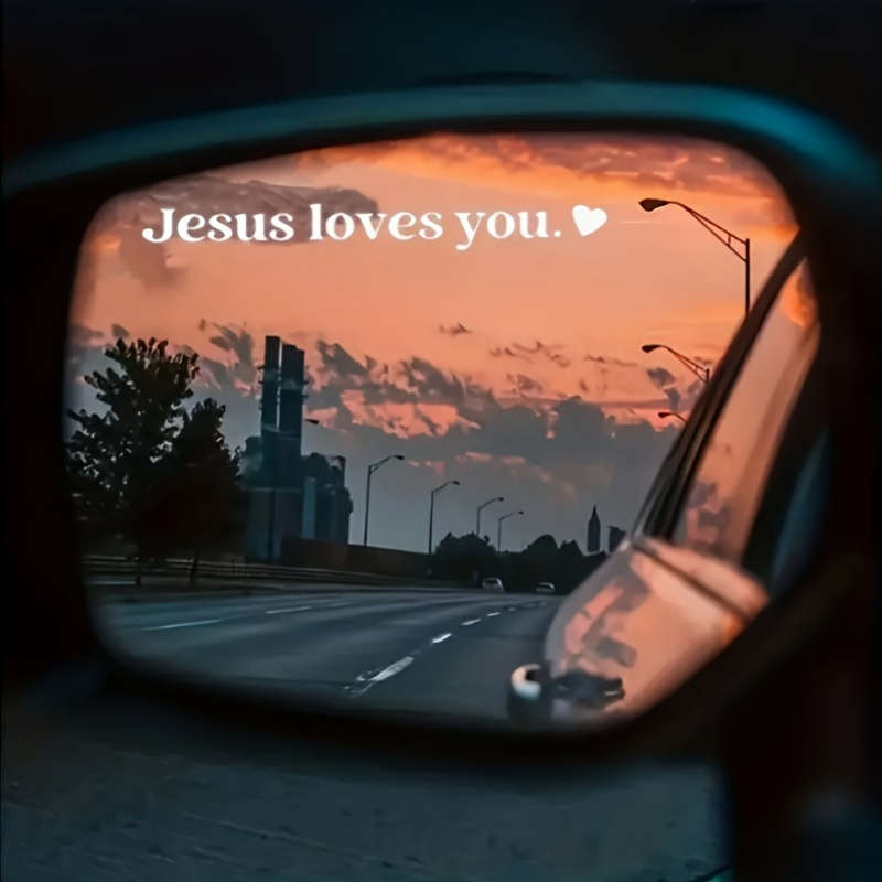 1pc White Jesus Christian Themed Stickers