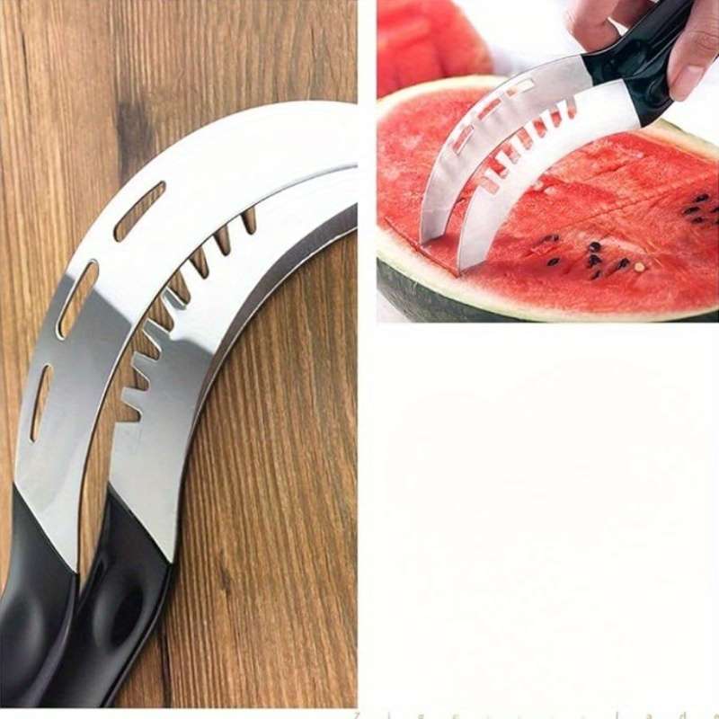 1pc Multifunctional Stainless Steel Watermelon Slicer Cutter Curved Blade Fruit Knife for Wat