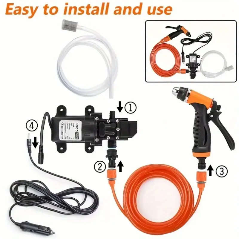 High Pressure Car Wash Gun With Expandable Hose