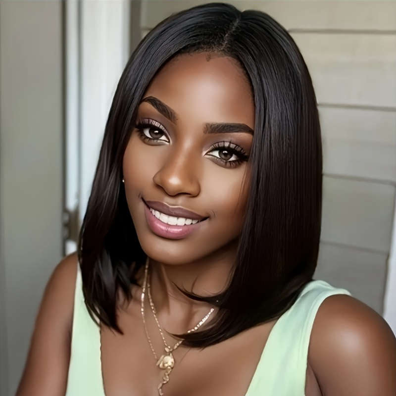 1Pc Black 30.48cm Fashion Design Wig
