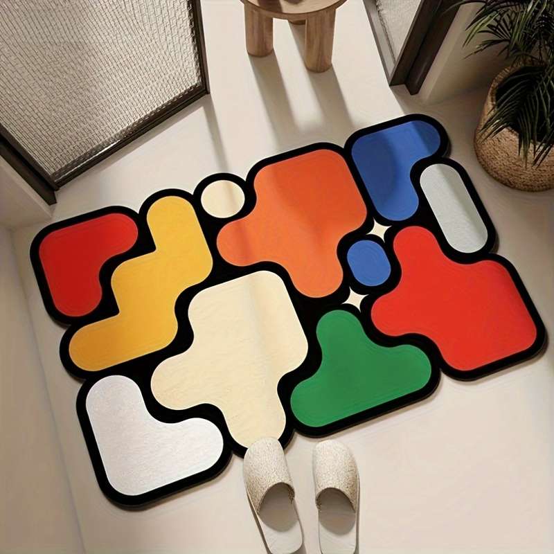 1Pc Iridescent 50x80cm 31.4x19.6inch Floor Mat