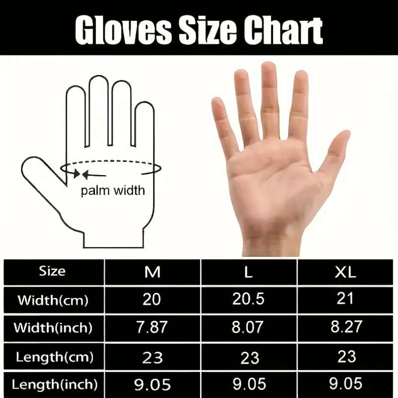 1 Pair Black Size L Outdoor Sports Gloves
