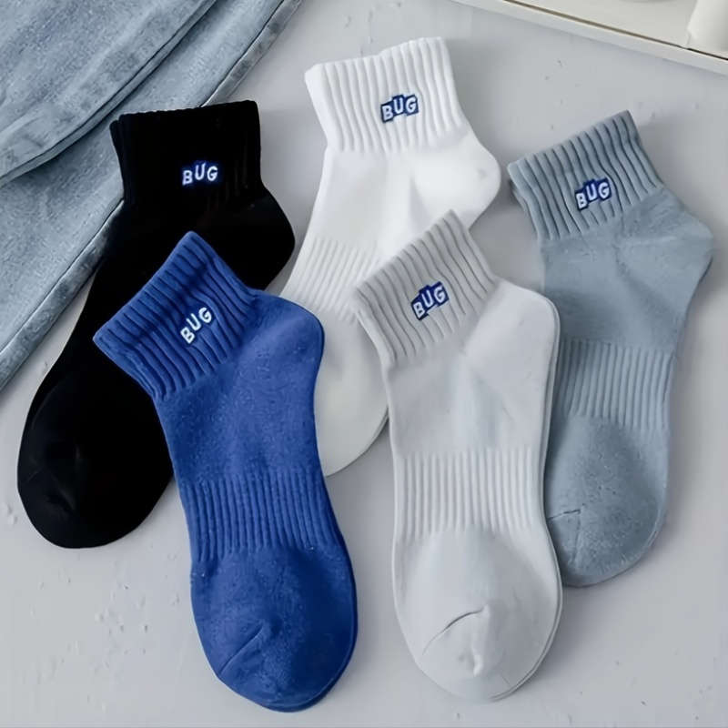 5 Pairs Mixed Colors One Size High Elastic Socks