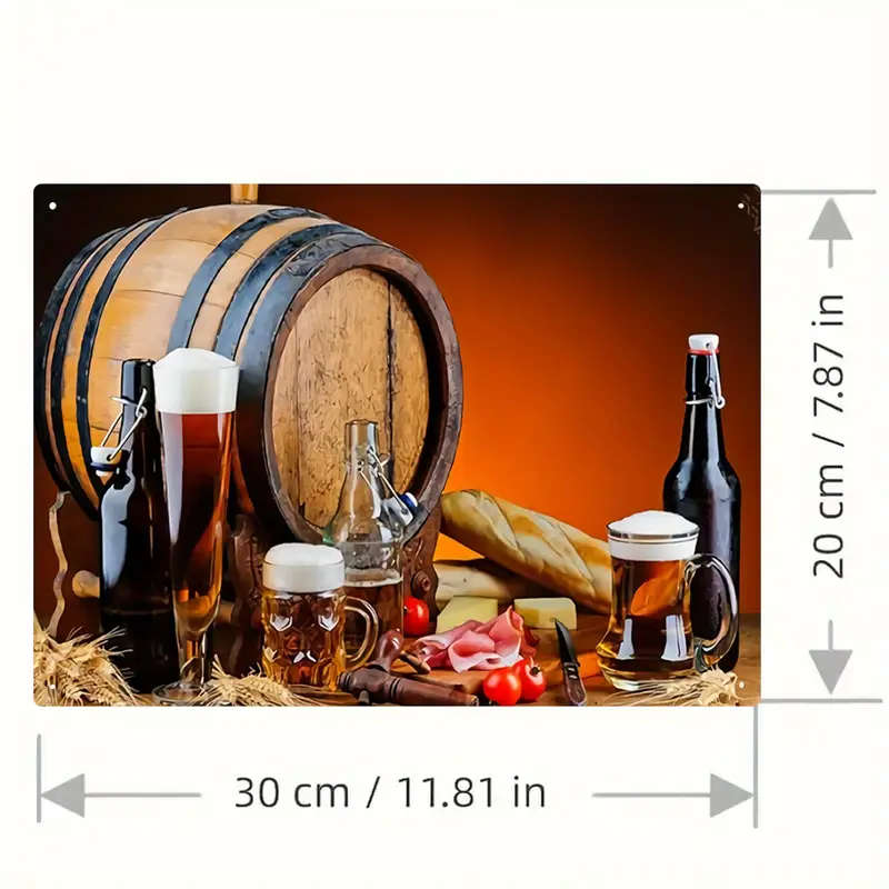 1pc 2D Wine Champagne Iron Signage Novelty And Interesting Vintage Decorative Plaque Home Decor Bath