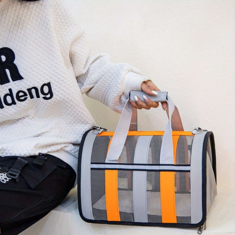 1pc Blue With Whitesize Small 34*24*24cm 0.67kg Pet Bag