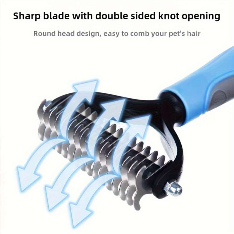 1pc Blue 17 Teeth Pet Comb