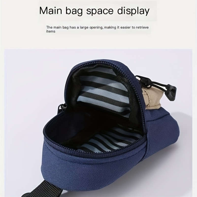 1pc Fashion Oxford Mini Crossbody Bag Geometric-Patterned Lightweight Foldable Adjustable Stra