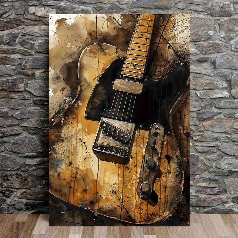 1pc  framelessSingle Coil Guitar Poster Poster HD Canvas Prints Wall Art Room Aesthetics Decor