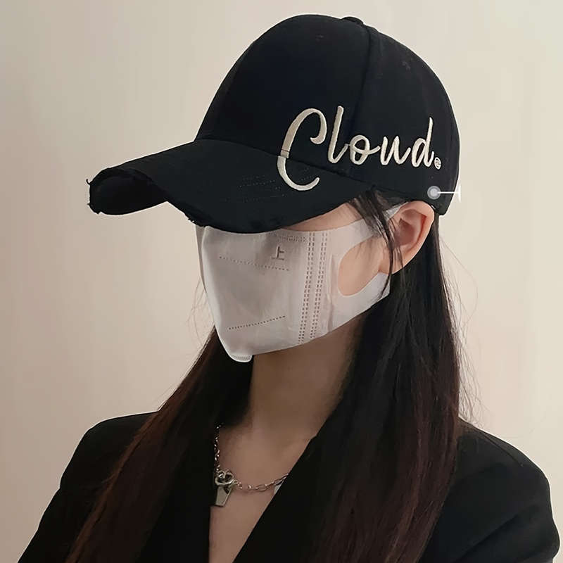 1pc Urban Style Embroidered Adjustable Baseball Cap with Sun Protection Unisex Casual Streetwear P
