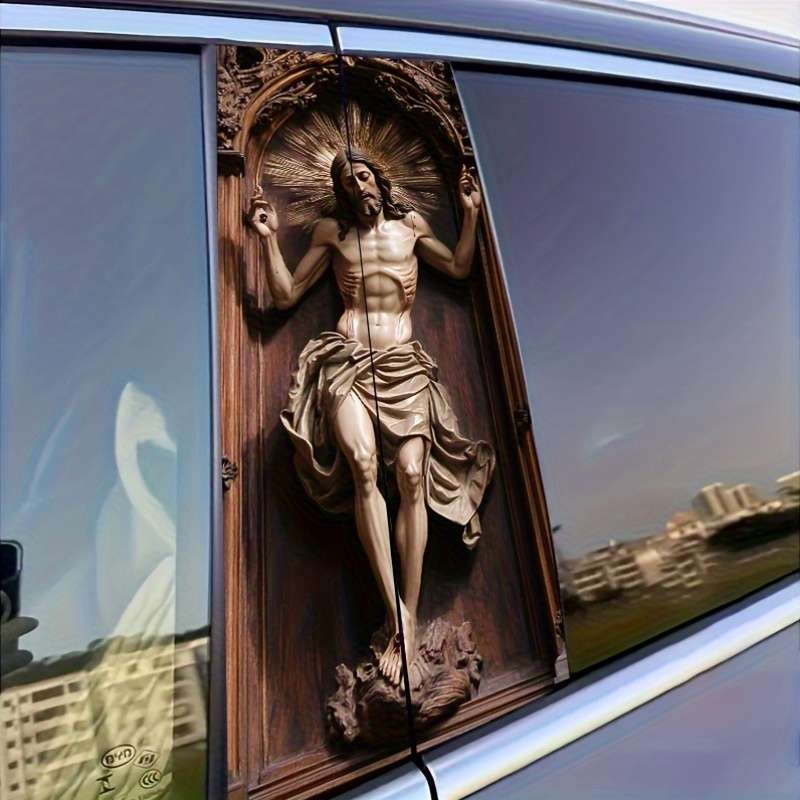 Luxury 2PCS Set  Left And Righ Jesus Christian Themed Stickers