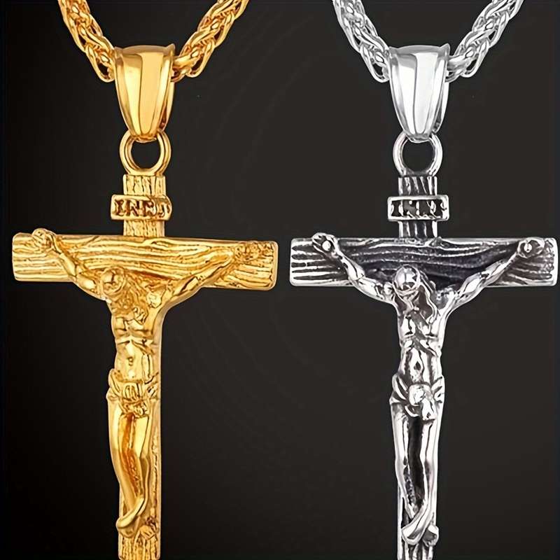 1 Piece Antique Golden Jesus Theme Pendant