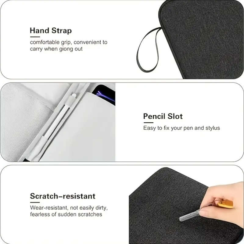 1pc Tablet Storage Bag Protective Sleeve Laptops Durable Carrying Case 24x31cm