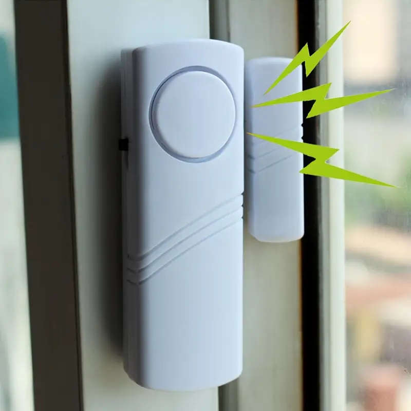 1pc Battery-Powered Wireless Security Alarm System with Magnetic Sensor Versatile Use for Windows Do